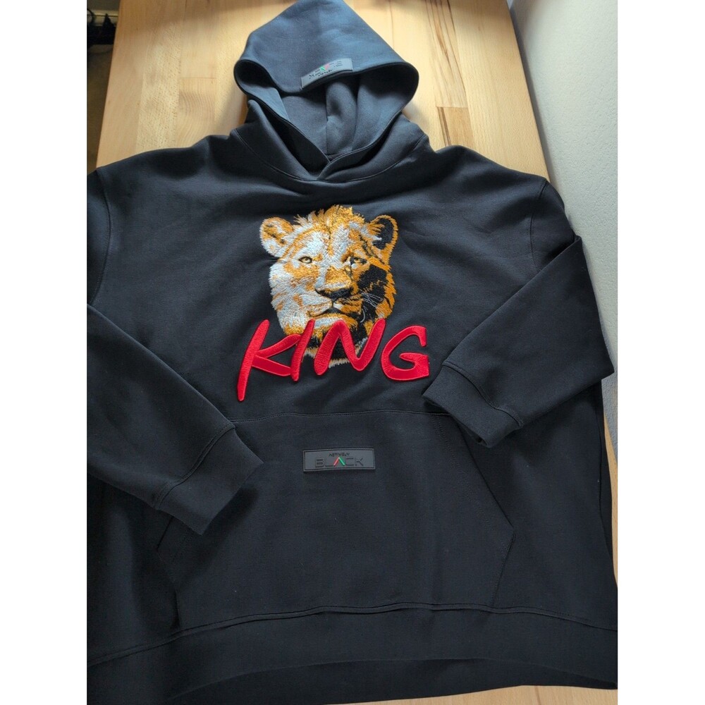 Actively Black x Disney Mufasa The Lion King Black Hoodie Pullover Size Large